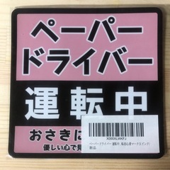 送料無料 2枚 ペーパードライバー運転中 運転初心者 車両用マグネット シンプル 磁石 シート 送料無料の画像