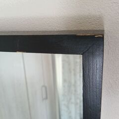 全身鏡　150.5×30　黒の画像
