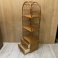 アーチ型　ラタン　ラック　収納　藤の画像