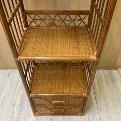 アーチ型　ラタン　ラック　収納　藤の画像