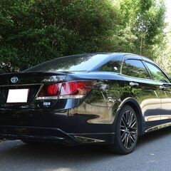 車検満タン クラウンハイブリッド アスリートS ブラックスタイル HDDナビ フルセグTV Bluetooth バックモニター スマートキー サンルーフ レザーシート エアーシート クルコン HID ETCの画像