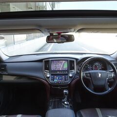 車検満タン クラウンハイブリッド アスリートS ブラックスタイル HDDナビ フルセグTV Bluetooth バックモニター スマートキー サンルーフ レザーシート エアーシート クルコン HID ETCの画像