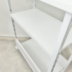 パソコンワゴン　キャスター付　ホワイトの画像