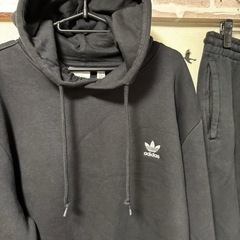 144・古着・adidas・人気黒スウェット上下・BIGサイズの画像