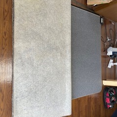 取引中！使用期間半年！ ニトリ カーペット ナイロンムートン 200cm×200cm グレーの画像