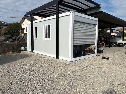 福岡市内展示物あり、見学可能　プレハブハウス3×6 物置きコンテナハウスガレージ