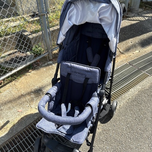 専用レインコート付き　２人乗りベビーカー　