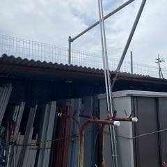 物干し台と竿の画像