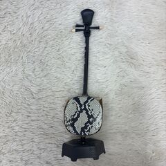 蛇皮線 沖縄三線 ミニチュア オルゴール付き 伝統楽器風 インテリア コレクションの画像