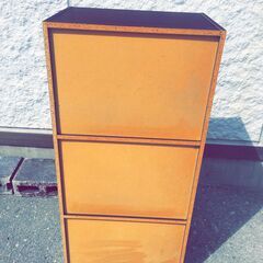 JM20302S)3段カラーボックス/収納棚 幅：約42cm 高さ：約90cm 奥行：約30cm 中古品【取りに来られる方限定】の画像
