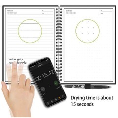 電子ノート 半永久的に使えるスマートノート a5 システム手帳 消せる機能ノート メモ帳 バインダー デジタル化 保存 共有 スキャン 電子ノート ビジネス スケッチブック 電子文具 繰り返しの画像
