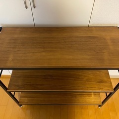 ウッド調天板3段棚の画像