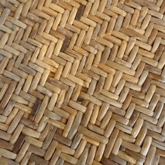 ラタン製円形スツール ベージュの画像