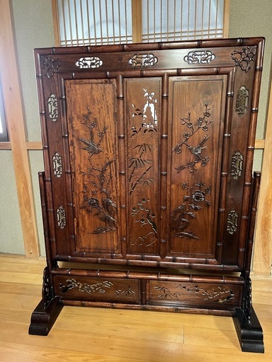 木彫り衝立 パーティション