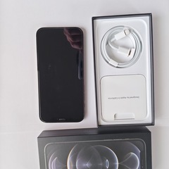 iPhone12pro 本体　グラファイト　箱 充電ケーブル 付きの画像