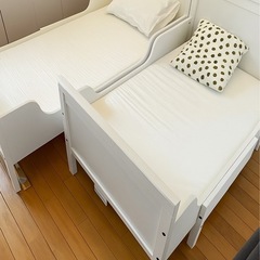 子供用ベッド2台　お揃い　IKEA 伸縮型の画像
