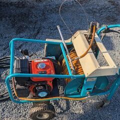 鹿児島発　丸山 自走式ガソリンエンジン整列巻き取り動噴MSL330-K　ノズル付きの画像