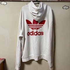 152・古着・adidas・超BIGサイズ・希少両面ビッグトレフォイルフーディの画像