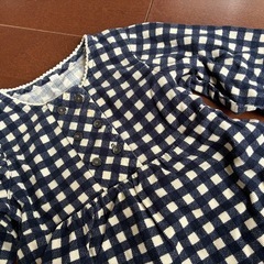 ギンガムチェック　ワンピース　90の画像