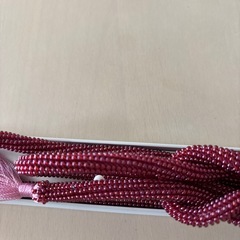 ビーズの帯締め　ピンクぽい紫色の画像
