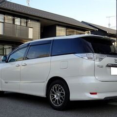 車検満タン エスティマハイブリッド 中期 G レザーパッケージ HDDナビ フルセグTV Bluetooth フリップダウンモニター バックモニター 両側パワスラ パワーバックドア スマートキー サンルーフ 本革シート シートヒーター クルコン HIDライト LEDフォグ ETCの画像