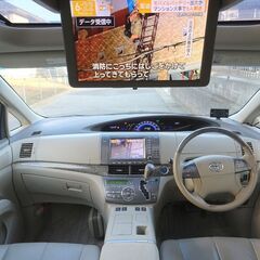 車検満タン エスティマハイブリッド 中期 G レザーパッケージ HDDナビ フルセグTV Bluetooth フリップダウンモニター バックモニター 両側パワスラ パワーバックドア スマートキー サンルーフ 本革シート シートヒーター クルコン HIDライト LEDフォグ ETCの画像
