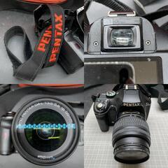 F347　PENTAX デジタル一眼レフカメラ K-x ダブルレンズキット デジイチ ペンタックス 動作未確認　1:4-5.8 55-300mm/1:3.5-5.6 18-55mmの画像