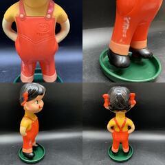 M367　ペコちゃん 当時物 昭和レトロ ソフビ 全長約31㎝　首振り人形 不二家 FUJIYA 人形 ビンテージ フィギュア レトロの画像