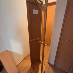 姿見/回転ハンガーラック/全身ミラーの画像