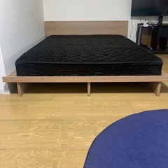 LOWYA ダブルベッド　マットレスセットの画像