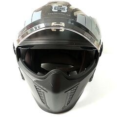 CRG CYRILオートバイ用フルフェイスヘルメット【Lサイズ】マットブラック 傷 色落ちあり ジャンクの画像