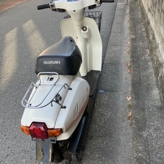 ☆美車　スズキ　２サイクル　和歌山市 蘭　白　　圧縮あり。現在不動　昭和の画像