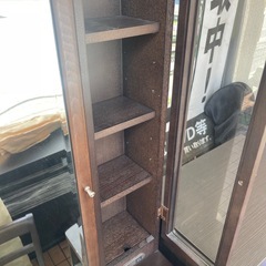 鏡付き収納家具　化粧台 小物 鏡台　ブラウンの画像