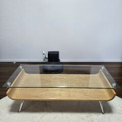 【あげます】ガラスのローテーブルの画像