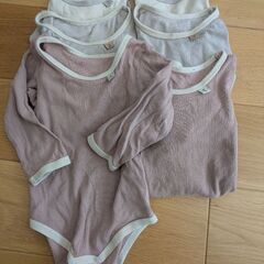 95サイズ　長袖ロンパース6枚組の画像