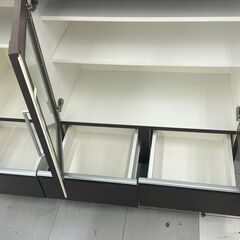 ★リユースのサカイ千葉中央店★  食器棚 ブラウン H91×D42×W120 クリーニング済み TC4765の画像