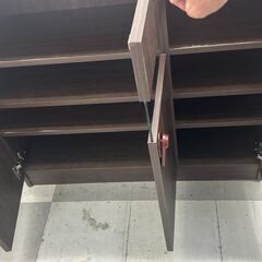 ★リユースのサカイ千葉中央店★  食器棚 ブラウン H86×D30×W90 クリーニング済み TC4767の画像