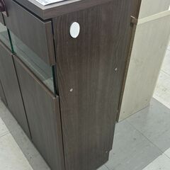 ★リユースのサカイ千葉中央店★  食器棚 ブラウン H86×D30×W90 クリーニング済み TC4767の画像