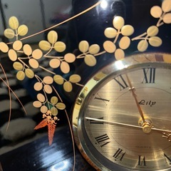 木曽漆器　時計の画像