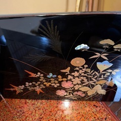 木曽漆器　時計の画像