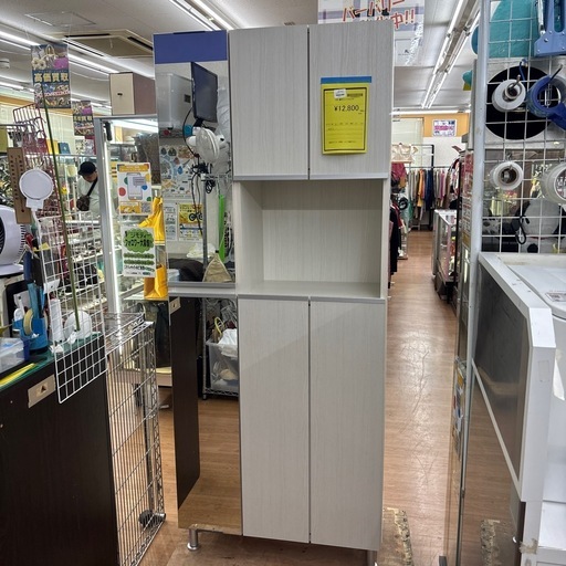 ☆ドリーム荒牧店☆ジモティー割引有☆【クリーニング済み】鏡付きシューズボックス