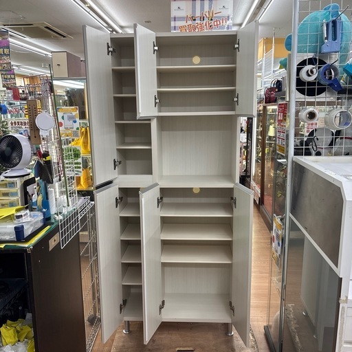 ☆ドリーム荒牧店☆ジモティー割引有☆【クリーニング済み】鏡付きシューズボックス