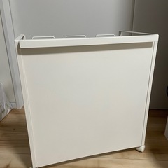 【山崎実業】目隠し分別ゴミ箱 3分別 ホワイトの画像