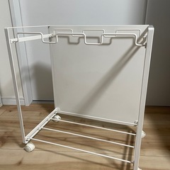 【山崎実業】目隠し分別ゴミ箱 3分別 ホワイトの画像