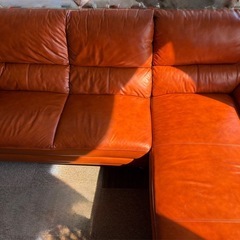 【決まりました】⭐️本革カウチソファですの画像
