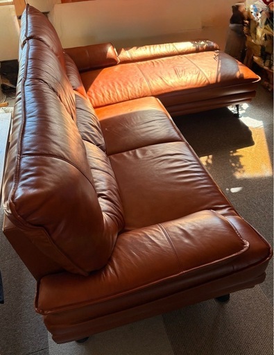 【決まりました】⭐️本革カウチソファです