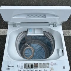 洗濯機 ハイセンス HW-55E2W 2023年 5.5kg【安心の3ヶ月保証・送料に設置費込み】🚚自社配送時💳代引き可🚚(現金、クレジット、スマホ決済対応)の画像