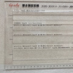 厚さ測定定規の画像