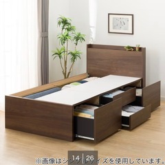 シングルベットフレーム　マットレス付きの画像
