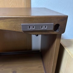 電池レンジ台　/／木製収納棚 本棚 扉付き 3段 の画像